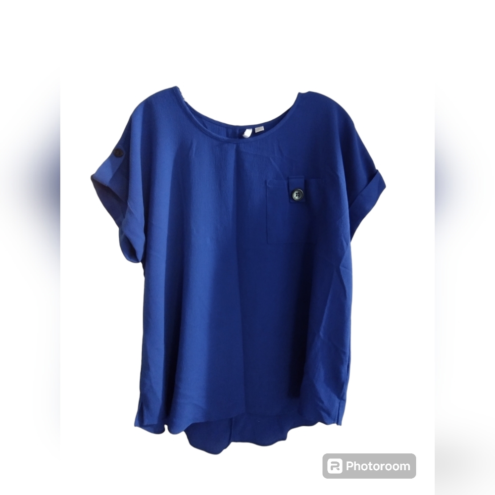 2/$10 EUC Royal Blue Est. 1948 pullover top